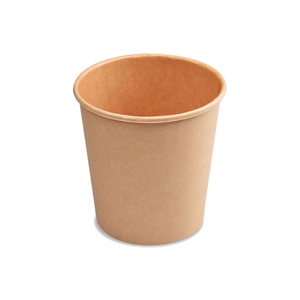 50 Stk. Kaffeebecher Coffee to go Becher braun XS 100 ml Ø 62 mm H 60 mm